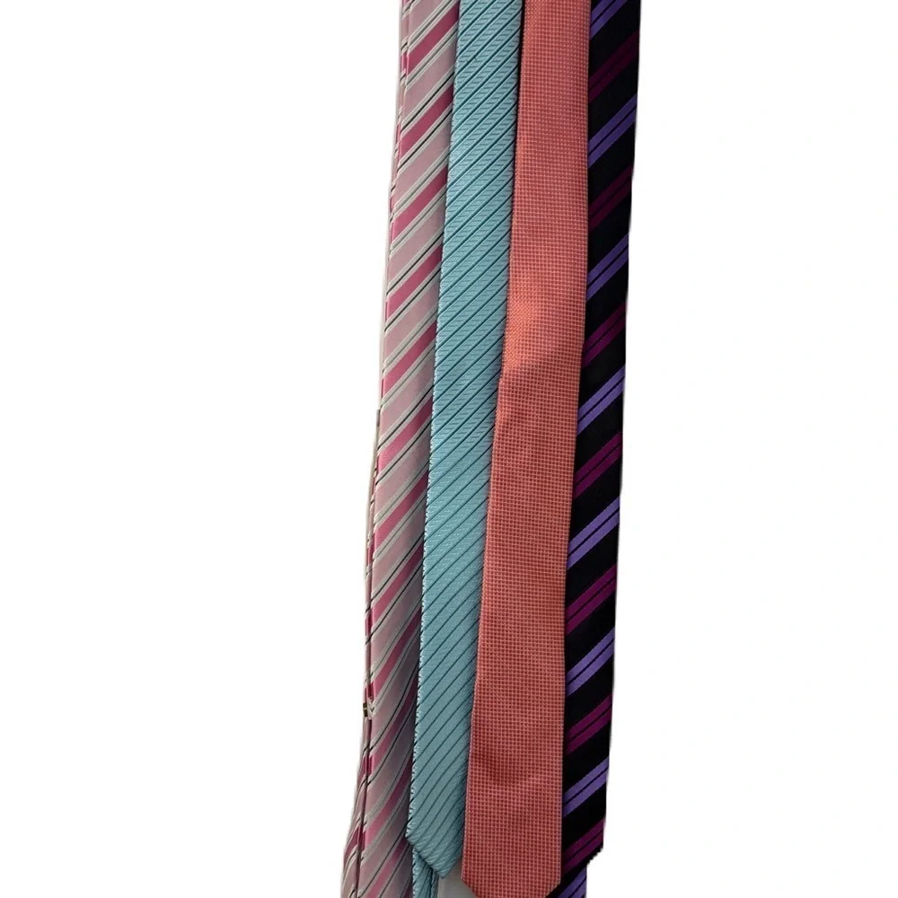 Elegant Pink and Blue Silk Ties Collection